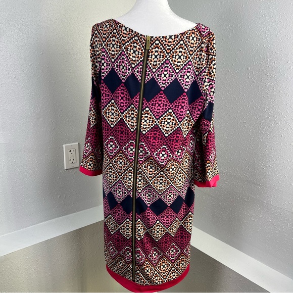 Eliza J Geometric Exposed Gold Back Zipper Closure Women’s Size 14 - Picture 7 of 16